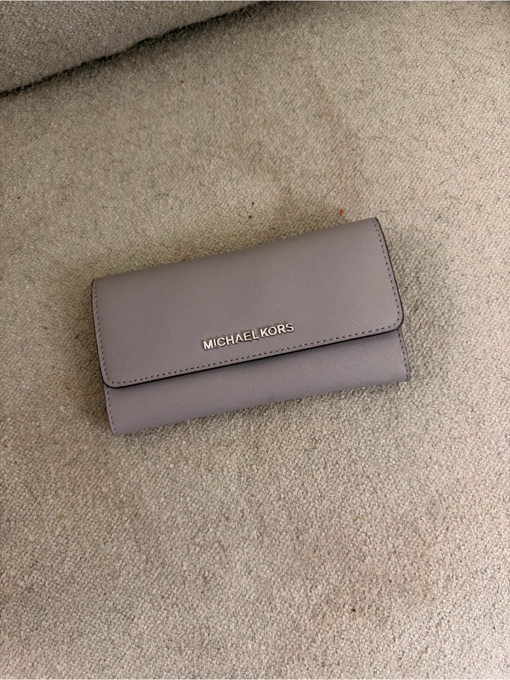Michael Kors Saffiano Leather Wallet in gray